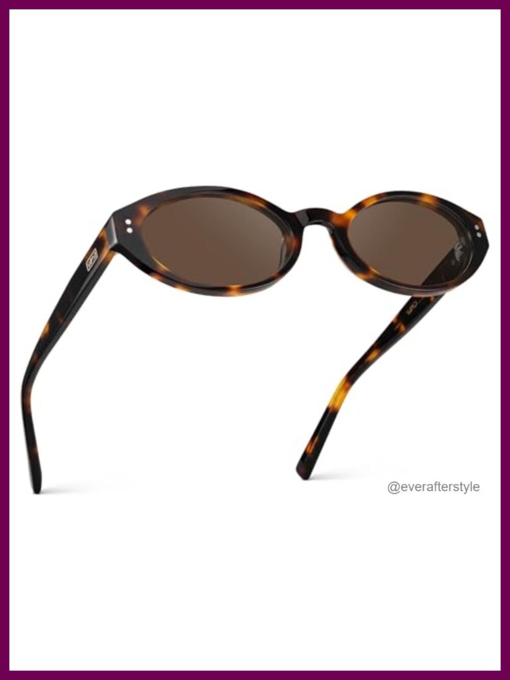 Women's Slim Oval Retro Sunglasses Anti-Reflective UVA UVB Protection